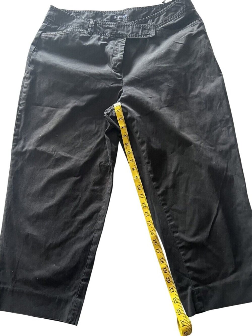Jones New York Signature Woman Black Stretch Capri Pants Size 16W